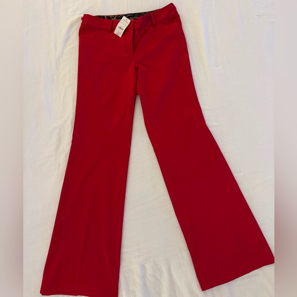 Express Editor Red Satin Pants - Picture 4 of 5